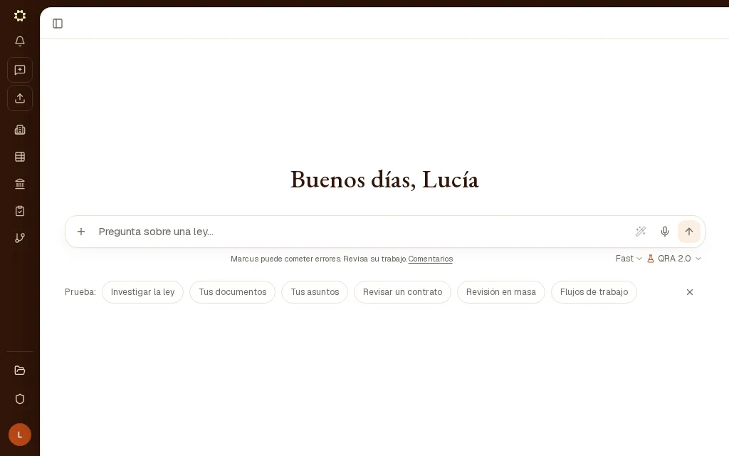 El espacio de trabajo de Marcus